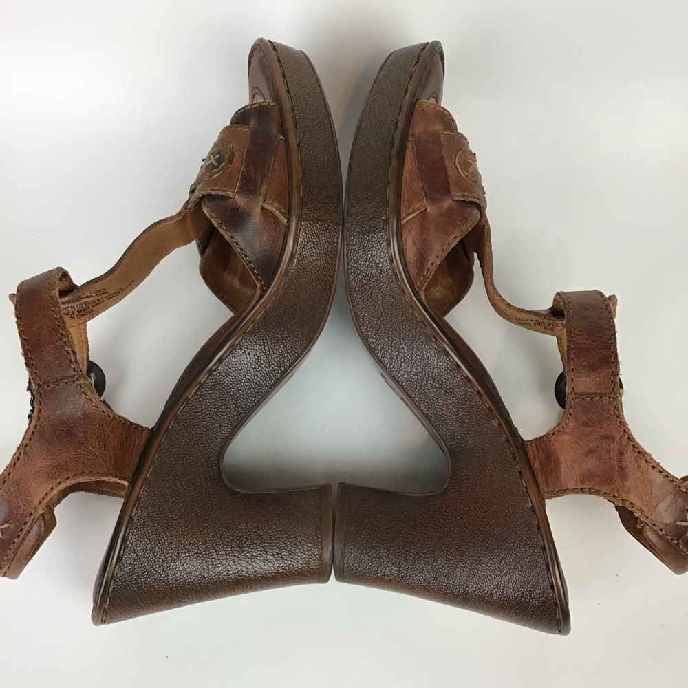 Born Tan Leather Strappy Sandals - Picture 6 of 7